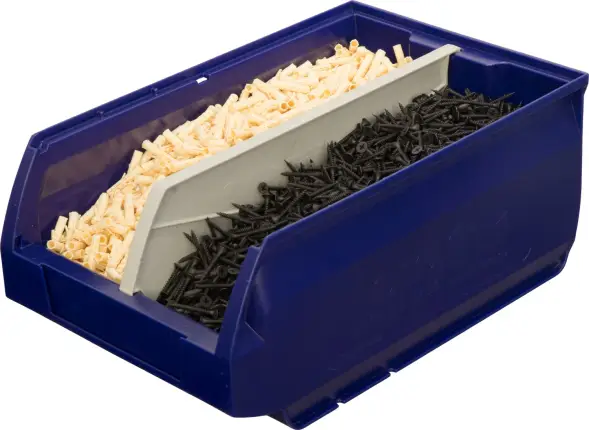 Ящик (лоток) пластиковый сплошной, 350x230x150 мм, 12.08 л, синий [5003]