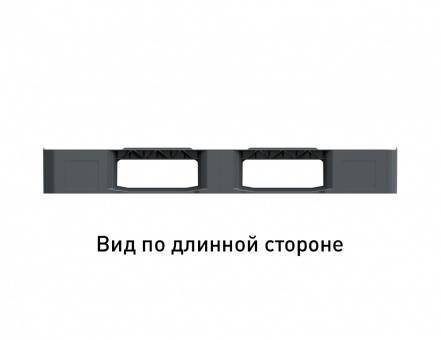 Паллет (поддон) пластиковый сплошной на 3-х полозьях, 1200х1000х150 мм, серый [02.103F.91.C3]