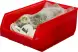 Ящик (лоток) пластиковый сплошной, 350x230x150 мм, 12.08 л, красный [5003]