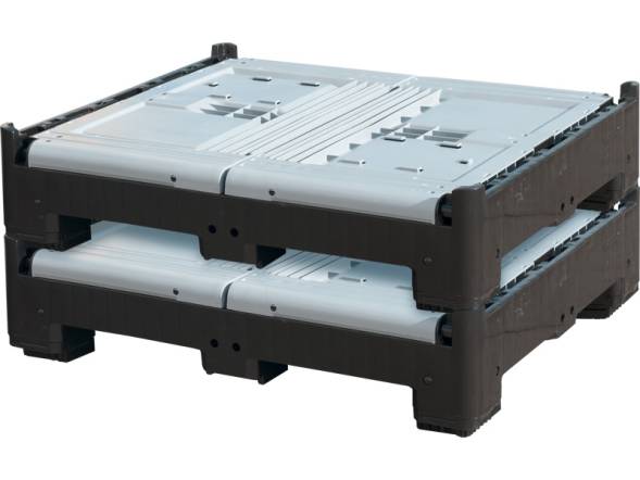 Крупногабаритный универсальный разборный контейнер на ножках DPF-Box 1210S, 1200x1000x800 мм, серый [DPF-Box 1210S-F(4)] 