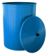 Бочка пластиковая садовая для дождевой воды и полива, 150л, голубой [360]