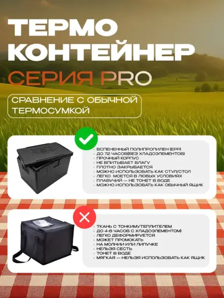 Термоконтейнер TERMOBOX Экстрим PRO, 14 л, 400х300х220 мм, 55кг/м3
