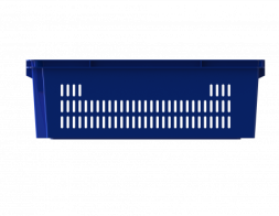 Ящик пластиковый (600х400х200) перфорированные стенки сплошное дно
