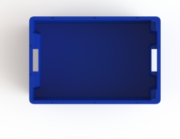 Ящик пластиковый (600х400х200) перфорированные стенки сплошное дно