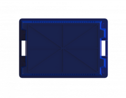 Ящик пластиковый (600х400х200) перфорированные стенки сплошное дно