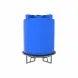 Емкость T 5000 л под плотность до 1,2 г/см3 синяя на основании для полного слива F