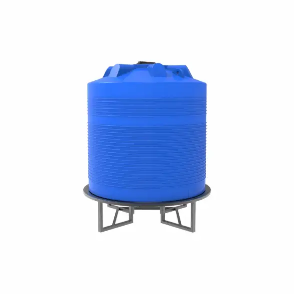 Емкость ЭВЛ 5000 л синяя на основании для полного слива F