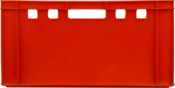 Ящик пластиковый сплошной Е3 (евроформат), 600x400x300 мм, 61 л, красный [210]