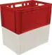 Ящик пластиковый сплошной Е3 (евроформат), 600x400x300 мм, 61 л, красный [210]