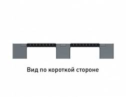 Паллет (поддон) пластиковый усиленный сплошной на 3-х полозьях, 1200х1000x150 мм, серый [02.114F.91.PEF.T20X]