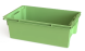 Ящик пластиковый универсальный пищевой конусный сплошной, 600х400х200 мм, зеленый [12.433F.71.PE.R]