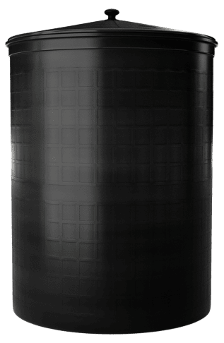 Бочка пластиковая садовая для дождевой воды и полива, 150л, черный [340]