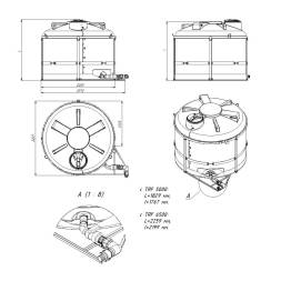 Комплекты полного слива с краном ПВХ на одну емкость TRF