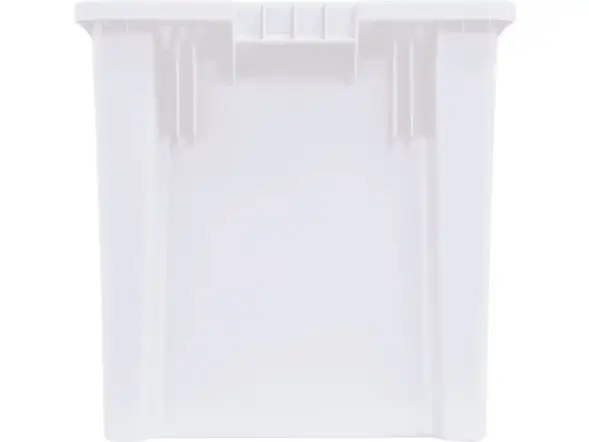 Ящик пластиковый сплошной с гладким дном, 600x400x400 мм, 75 л, белый [605 ГД м]