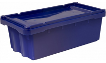 Ящик универсальный конусный 417, 600х300х190 мм, синий морозостойкий с крышкой