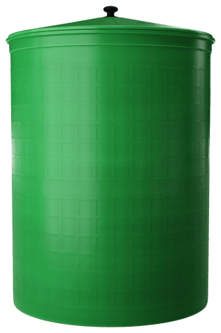Бочка пластиковая садовая для дождевой воды и полива, 150л, зеленый [330]