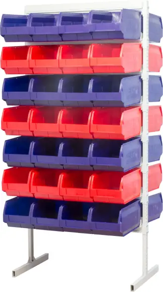 Ящик (лоток) пластиковый сплошной, 400x230x200 мм, 18.4 л, синий [5004]