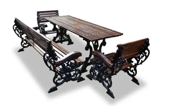 Комплект садовой мебели чугунный «Флора» 1,5 м