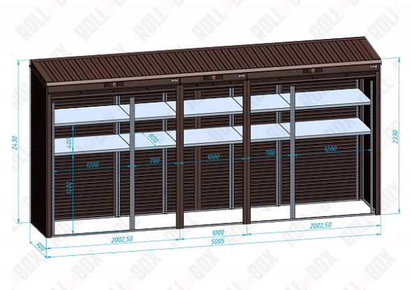 Шкаф уличный ROLL‑BOX VILLAGE ROOF XL-3.1