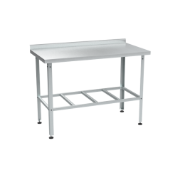 Стол из нержавейки разделочный с бортом 870x1200x600 [15338]