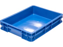 Ящик пластиковый, 400х300х75 мм, цвет: синий