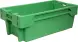 Ящик пластиковый сплошной, 800x400x225 мм, 72 л, зеленый [211]