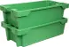 Ящик пластиковый сплошной, 800x400x225 мм, 72 л, зеленый [211]