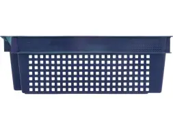 Ящик пластиковый перфорированный, 600x400x200 мм, 48 л, синий [102]