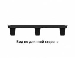 Паллет (поддон) пластиковый перфорированный на ножках, 800х600х140 мм, ЭКО, черный [02.116.99R]
