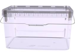 Ведро пластиковое прямоугольное с прозрачной крышкой, 11 л [5111]
