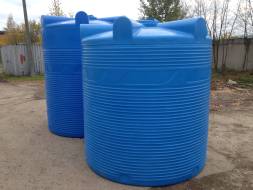 Емкость (резервуар) пластиковая вертикальная с крышкой, 5000 л, синий [TV5000S13]