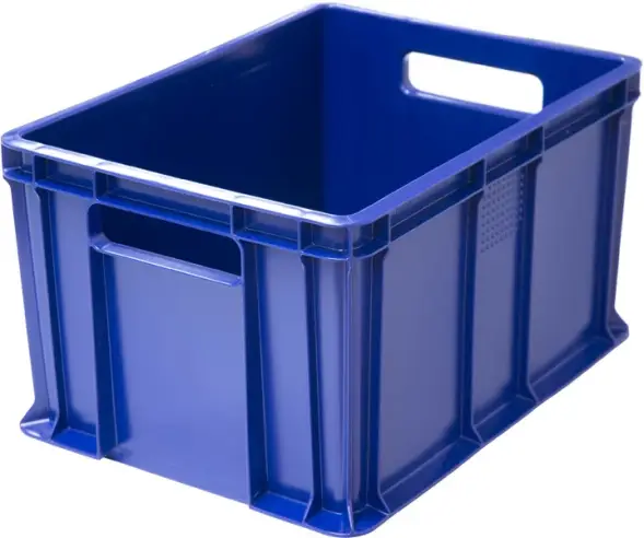 Ящик пластиковый сплошной, 400×300×230 мм, 21.6 л, чёрный [703.03.01]