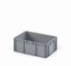 Евроконтейнер пластиковый с усиленным дном EC-6422, 600х400х220 мм, серый