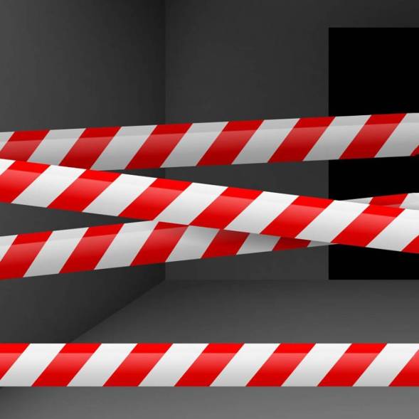 Лента оградительная (красно-белая)