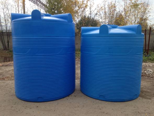 Емкость (резервуар) пластиковая вертикальная с крышкой, 6000 л, синий [TV6000S13]