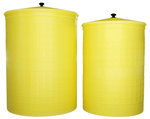 Бочка пластиковая садовая для дождевой воды и полива, 300л, желтый [371]