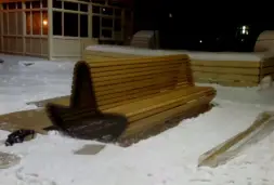 Скамейка стальная «Парк М. Горького» двухсторонняя 3,0 м