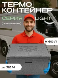 Термоконтейнер TERMOBOX Облегченный Light, 60 л, 600х400х400 мм, 30кг/м3
