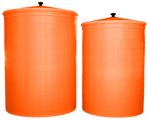 Бочка пластиковая садовая для дождевой воды и полива, 300л, терракотовый [351]