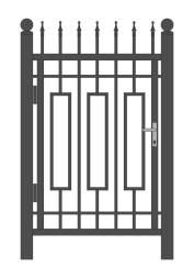 Кованая металлическая калитка МК12