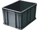Ящик пластиковый сплошной, 400×300×230 мм, 21.6 л, чёрный [703.03.02]