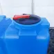 Емкость ST 2000л с патрубками 100мм под плотность до 1.5 г/см3 с откидной крышкой синяя