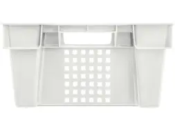 Ящик пластиковый морозостойкий перфорированный, 600x400x200 мм, 48 л, белый [102]