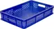 Ящик пластиковый перфорированный, 600x400x120 мм, 22 л, синий [704.01.01]