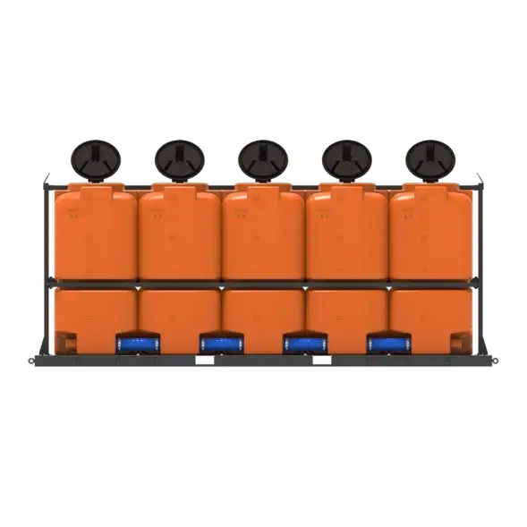 Кассета ST 10000 л (5х2000) под плотность до 1,5 г/см3 с откидной крышкой оранжевая