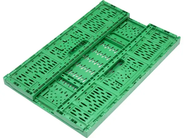 Ящик пластиковый перфорированный, 600x400x170 мм, 40.8 л, зеленый [F6417]