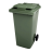 Мусорный контейнер для ТБО/ТКО, 240 л, на колёсах, с крышкой, пластик, евро, цвет: зеленый