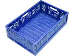 Ящик пластиковый перфорированный, 600x400x170 мм, 40.8 л, синий [F6417]