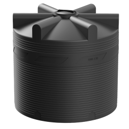 Емкость (резервуар) пластиковая вертикальная с крышкой, 8000 л, черный [TV8000S1]