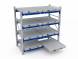 Стеллаж с выкатными платформами ДВК S-HEAVY 500 (4 яруса хранения)